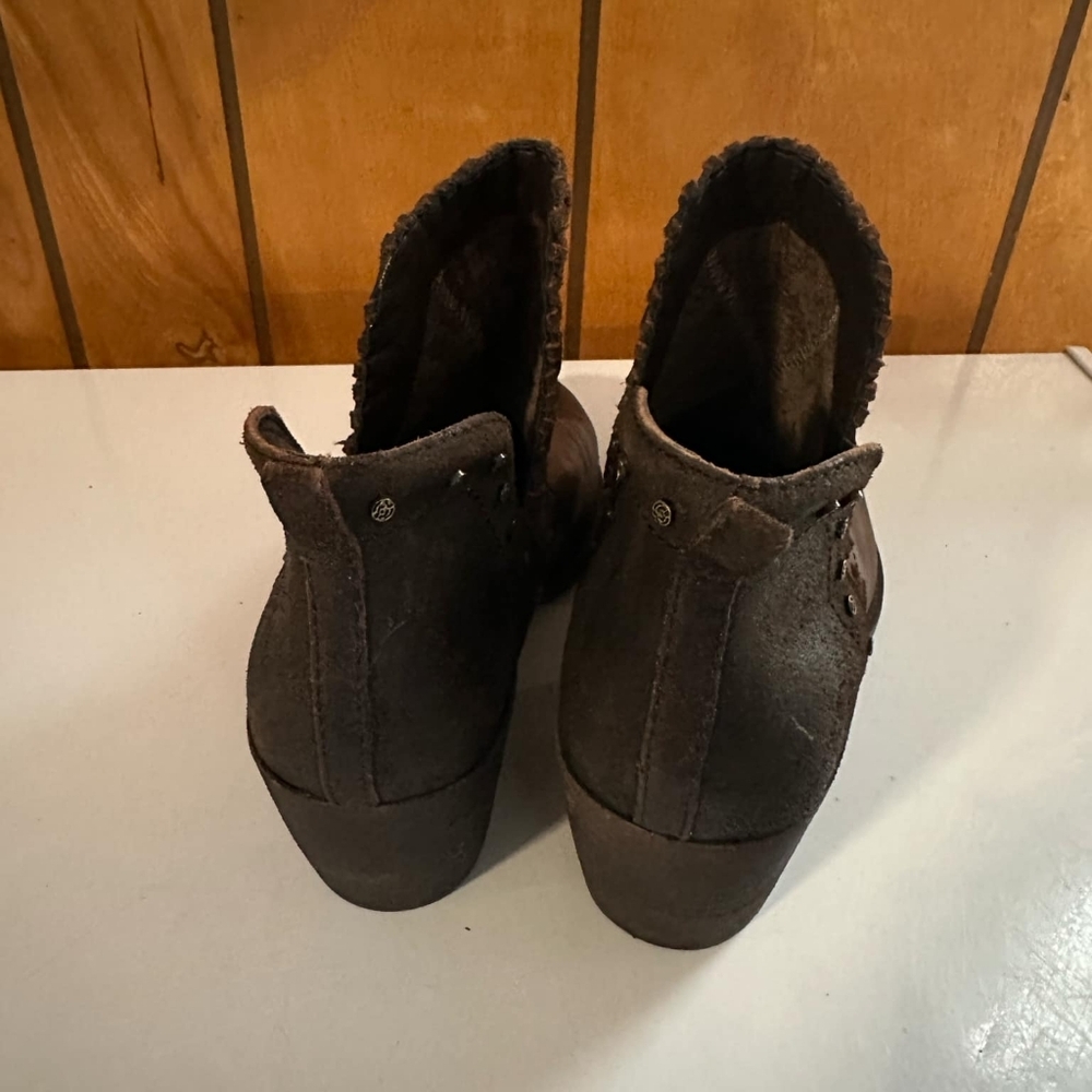 Off The Beaten Track Santa Fe Brown Leather Ankle Boots Sz. 9M - Picture 5 of 9